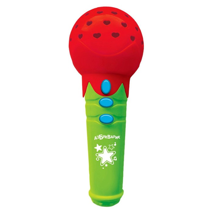 Микрофончик с огоньками «Новогодние песенки», цвет красный - Фото 1
