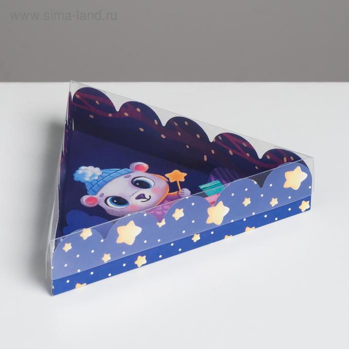 Коробка для кондитерских изделий с PVC крышкой «Волшебного Нового года», 18 х 3 см - Фото 1