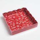 Коробка для кондитерских изделий с PVC крышкой «Радости», 15 х 15 х 3 см, Новый год - Фото 3