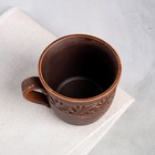 Кружка "Чайная", декор, красная глина, 0.4 л, микс - Фото 3