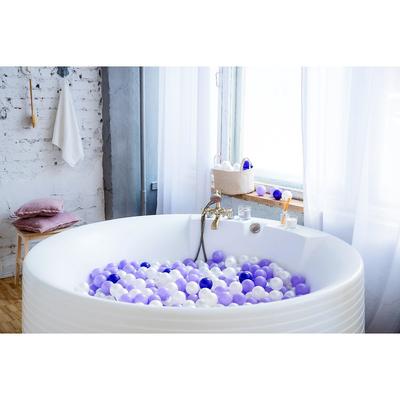 Шарики для сухого бассейна с рисунком, диаметр шара 7,5 см, набор 150 штук, цвет сиреневый