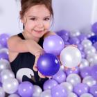 Шарики для сухого бассейна с рисунком, диаметр шара 7,5 см, набор 150 штук, цвет сиреневый - Фото 8
