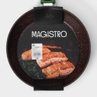 Сковорода кованая Magistro Avocado, d=22 см, съёмная ручка soft-touch, антипригарное покрытие, индукция, цвет зелёный - фото 4624110