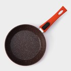 Сковорода Magistro Terra, d=20 см, съёмная ручка soft-touch, антипригарное покрытие, индукция, кованый алюминий, оранжевая - Фото 3