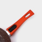 Сковорода Magistro Terra, d=20 см, съёмная ручка soft-touch, антипригарное покрытие, индукция, кованый алюминий, оранжевая - Фото 4
