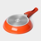 Сковорода Magistro Terra, d=20 см, съёмная ручка soft-touch, антипригарное покрытие, индукция, кованый алюминий, оранжевая - Фото 7