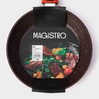 Сковорода Magistro Terra, d=20 см, съёмная ручка soft-touch, антипригарное покрытие, индукция, цвет оранжевый - фото 4624119