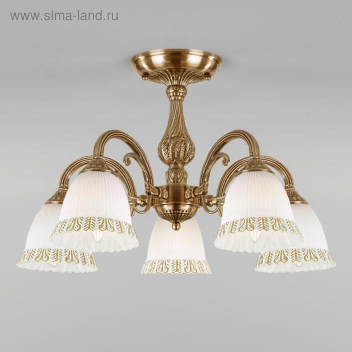 Люстра Campina, 5x60Вт E27, цвет бронза - Фото 1