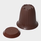 Горшок для цветов с поддоном «Доляна», 2 л, пластиковый, цвет поддона МИКС - Фото 6