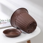 Горшок для цветов с поддоном «Доляна», 2 л, пластиковый, цвет поддона МИКС - Фото 10