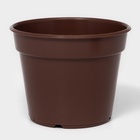Горшок для цветов с поддоном «Доляна», 1 л, пластиковый, коричневый - Фото 2