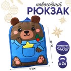 Новогодний детский рюкзак «Мишка со звёздочкой» 22х17 см, на новый год - фото 10797650