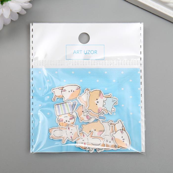 Декор для творчества дерево "Рыжие котята" набор 10 шт 2х1,8 см 5097755