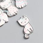 Декор для творчества дерево "Милые кошечки" набор 10 шт 2,7х1,7 см 5097758