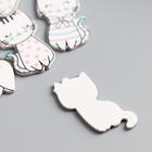 Декор для творчества дерево "Милые кошечки" набор 10 шт 2,7х1,7 см 5097758