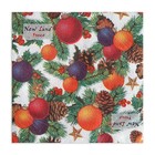 Салфетки новогодние бумажные «Шишки-Шарики» 2 слоя, 33×33 см, 20 шт. - Фото 2