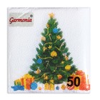 Салфетки новогодние бумажные «Ёлка», 24×24 см, 50 шт. - Фото 2