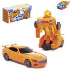 Робот-игрушка «Спорткар», трансформируется, световые эффекты, русская озвучка, работает от батареек - Фото 1