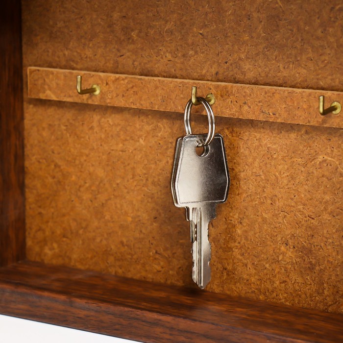 Ключница "Амстер 10" 15х21 см орех - фото 1927599143