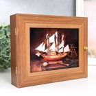 Ключница "Корабль" орех 19х24 см МИКС - фото 24595412