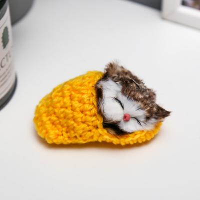 Фигурка-пушистик «Кот в тапочке», МИКС