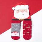 Набор новогодних детских носков Крошка Я «Санта», 2 пары, 12-14 см - Фото 1