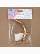 Фермуар пришивной «Полукруг», 10 см, цвет золотистый - Фото 5