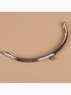 Фермуар пришивной «Полукруг», 20 см, цвет серебряный - Фото 2