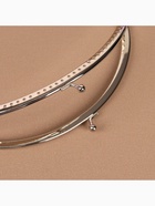 Фермуар пришивной «Полукруг», 20 см, цвет серебряный - Фото 3