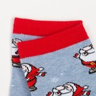 Носки женские «Дед Мороз», цвет светло-голубой, размер 23-25 - Фото 3