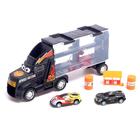 Гараж детский «Грузовик «Перевозчик», 2 металлические машинки и дорожные знаки, МИКС - Фото 4