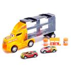 Гараж детский «Грузовик «Перевозчик», 2 металлические машинки и дорожные знаки, МИКС - Фото 6