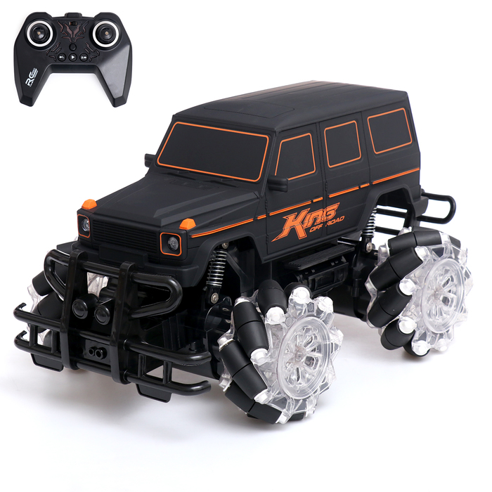 Машинка на пульте управления «Внедорожник», радиоуправление, 1:12, 4WD, движение во всех направлениях, работает от аккумулятора, чёрная
