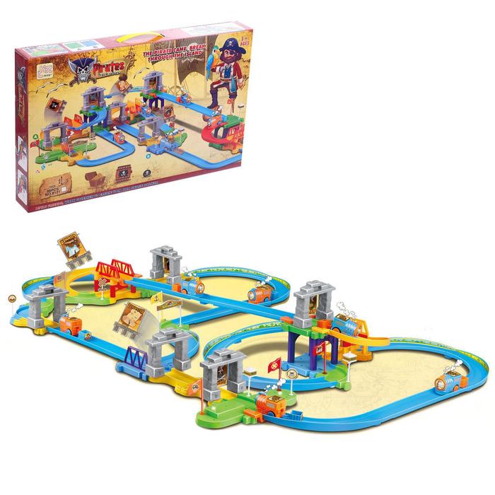 Железная дорога «Пиратские истории», работает от батареек, 90 деталей - Фото 1