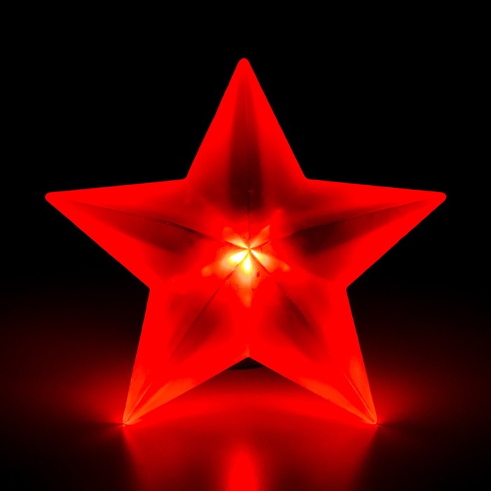 Ночник "Звезда" LED от батареек белый 8,5х9х3,5 см - фото 1905691287