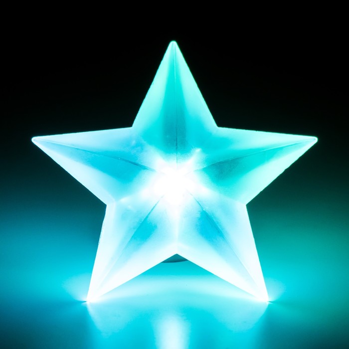Ночник "Звезда" LED от батареек белый 8,5х9х3,5 см - фото 1905691290