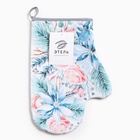 Варежка-прихватка Christmas flowers 20×27 см, саржа, 100% хлопок, ватин 250 г/м² - Фото 6