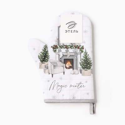 Варежка-прихватка Magic winter 20×28 см, саржа, 100% х/л, ватин 250 г/м²