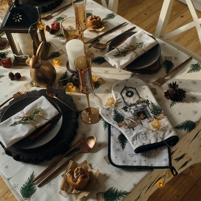 Варежка-прихватка Magic winter 20×28 см, саржа, 100% х/л, ватин 250 г/м²