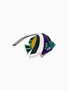 Брошь «Рыбка», цветная в серебре - Фото 1