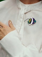 Брошь «Рыбка ангел», разноцветная в серебре - Фото 2