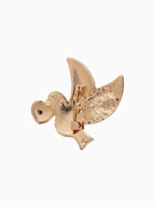 Брошь «Голуби» с сердечками, бело-красная в золоте - Фото 3