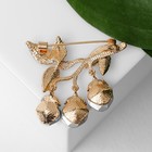 Брошь «Ягоды», цвет сине-зелёный в золоте - Фото 3