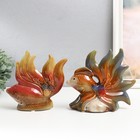 Сувенир керамика "Рыбки с цветами" набор 2 шт 16х15х5,5, 16х18,5х7,5 см - фото 10972883