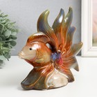 Сувенир керамика "Рыбки с цветами" набор 2 шт 16х15х5,5, 16х18,5х7,5 см - Фото 3