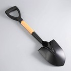 Лопата туристическая «Мастер К» штыковая, 67 см, черная, дерево - Фото 2