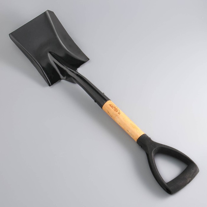 Лопата туристическая «Мастер К» совковая, 67 см, черная, дерево - Фото 1