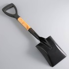 Лопата туристическая «Мастер К» совковая, 67 см, черная, дерево - Фото 2