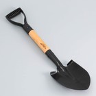 Лопата туристическая «Мастер К» штыковая, 51 см, черная, дерево - Фото 1