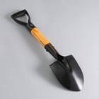 Лопата туристическая «Мастер К» штыковая, 37 см, черная, дерево - Фото 2